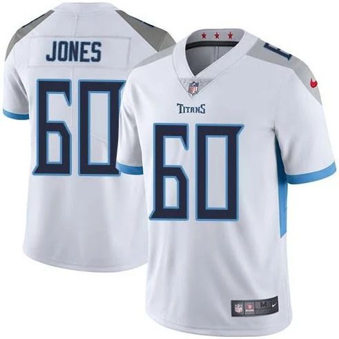 Men Tennessee Titans 60 Ben Jones Nike White Vapor Limited NFL Jersey